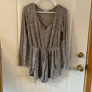 Grey loungewear romper
